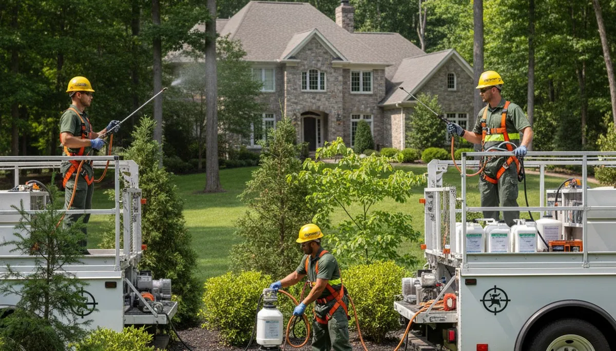 Deer deterrent tree service in Wilmington, NC protecting landscaping and young trees