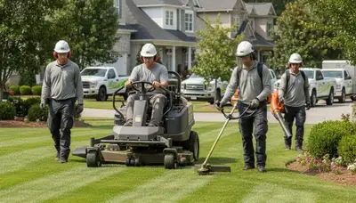 Tree service crew in Wilmington, NC providing professional lawn and tree care for coastal properties