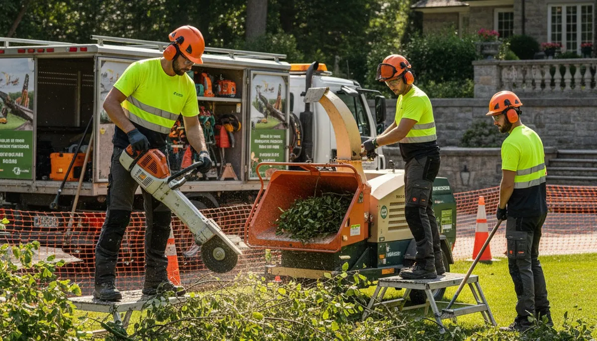 Wilmington, NC arborists removing overgrown shrubs for safe, efficient yard cleanup