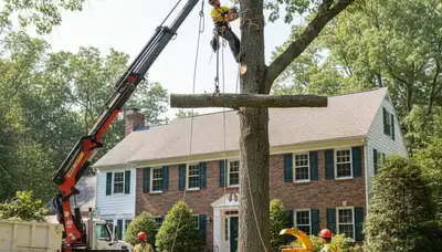 Tree service crew in Wilmington, NC providing professional tree removal and trimming services