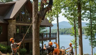 Tree service crew in Wilmington, NC providing professional tree removal and trimming services