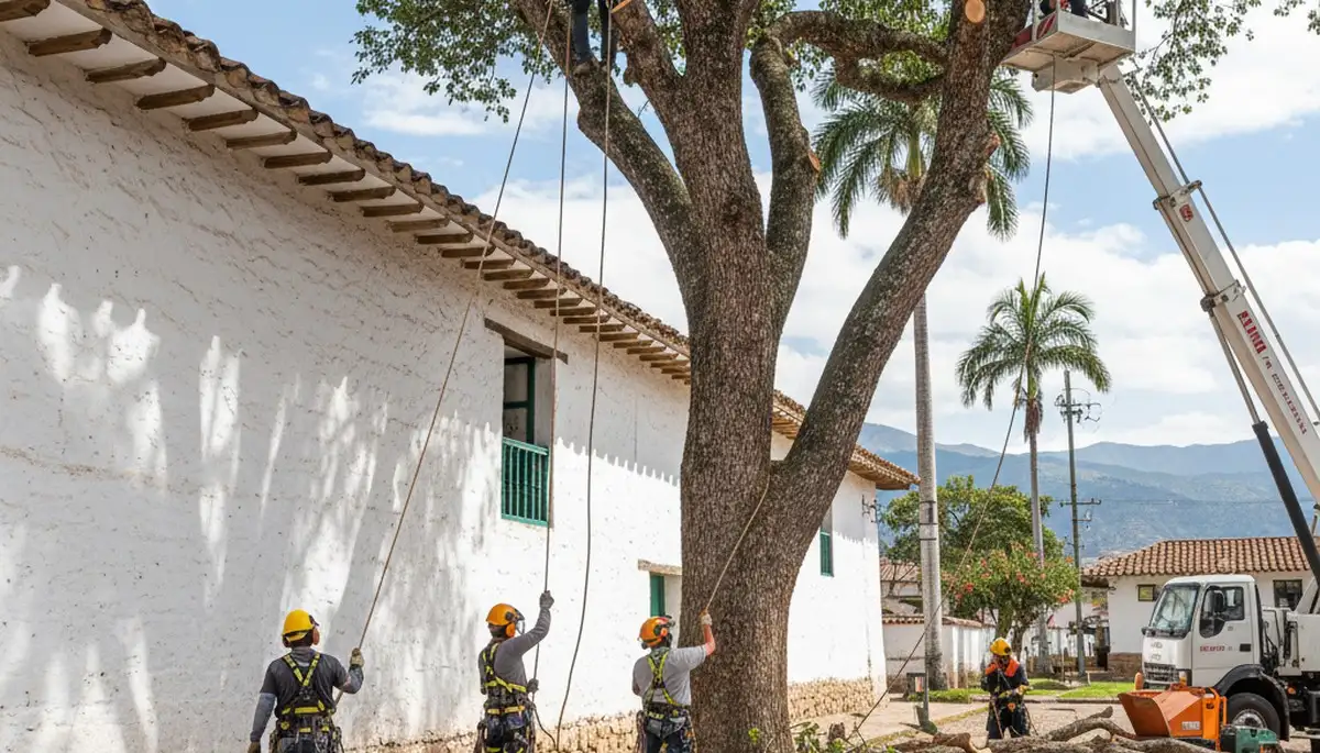 Tree service crew in Wilmington, NC providing professional tree removal and trimming services
