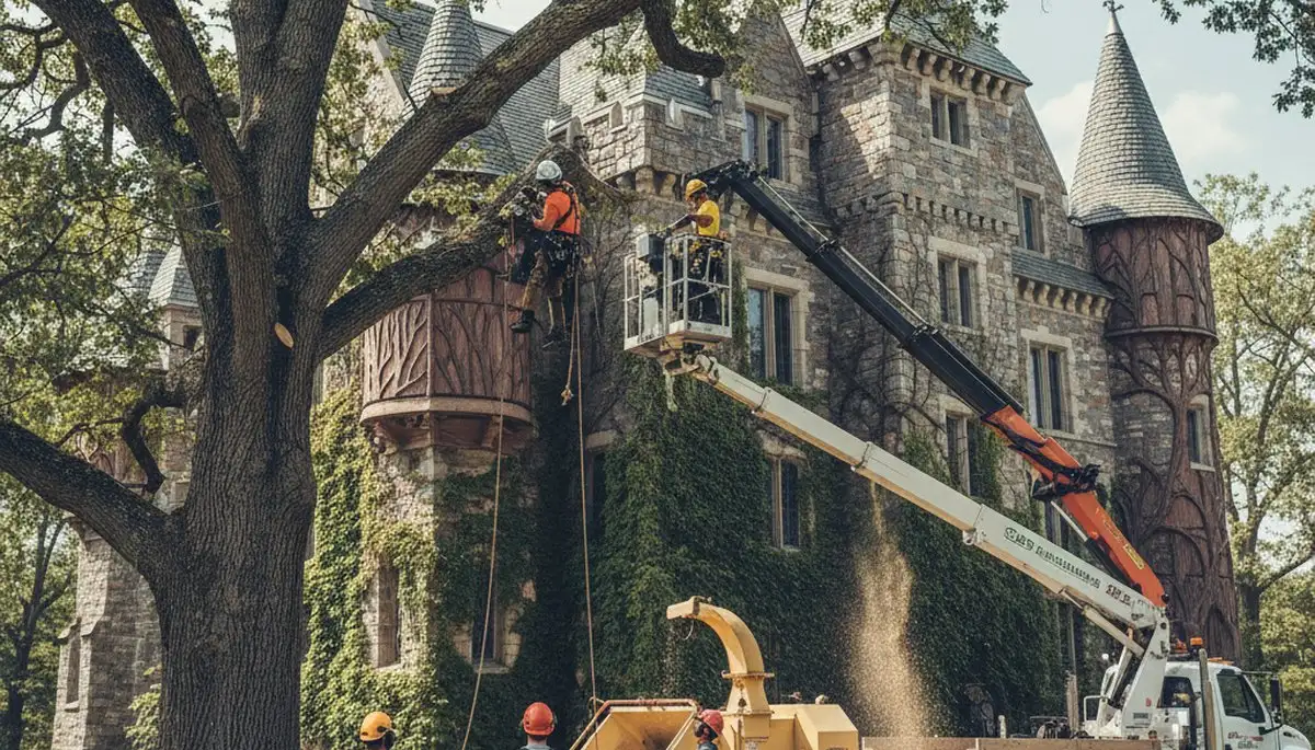 Tree service crew in Wilmington, NC handling professional tree removal and trimming