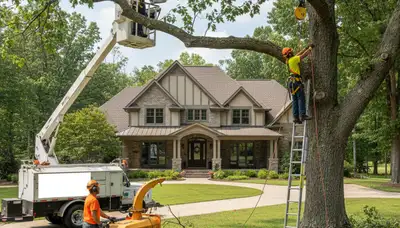 Tree service crew in Wilmington, NC providing professional tree removal and trimming services