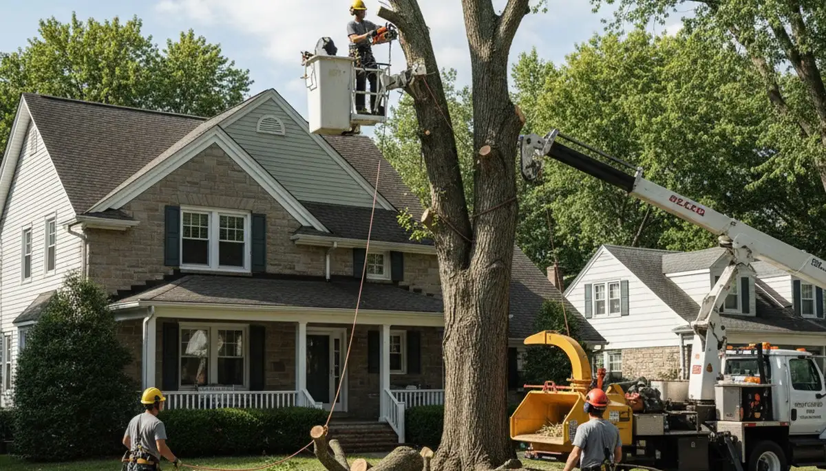 Tree service crew in Wilmington, NC providing professional tree removal and trimming services