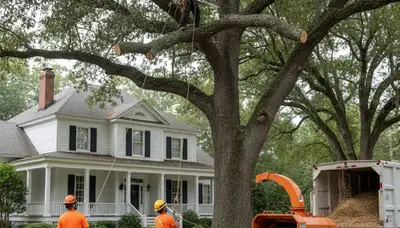 Tree service team in Wilmington, NC providing professional tree removal and cleanup