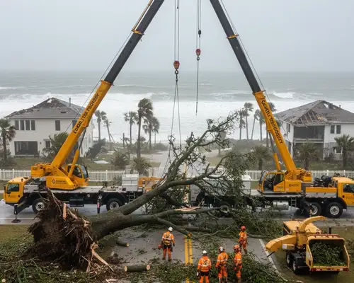 Emergency tree removal after coastal storms in Wilmington, NC